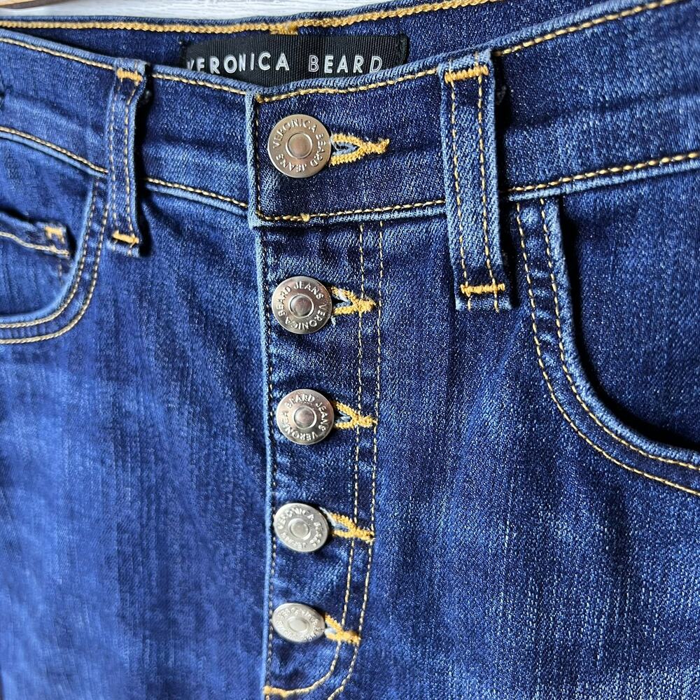 Veronica Beard Jeans Womens Size 29 Carolyn 10" Baby Boot Tux Stripe Button Fly - Picture 11 of 16